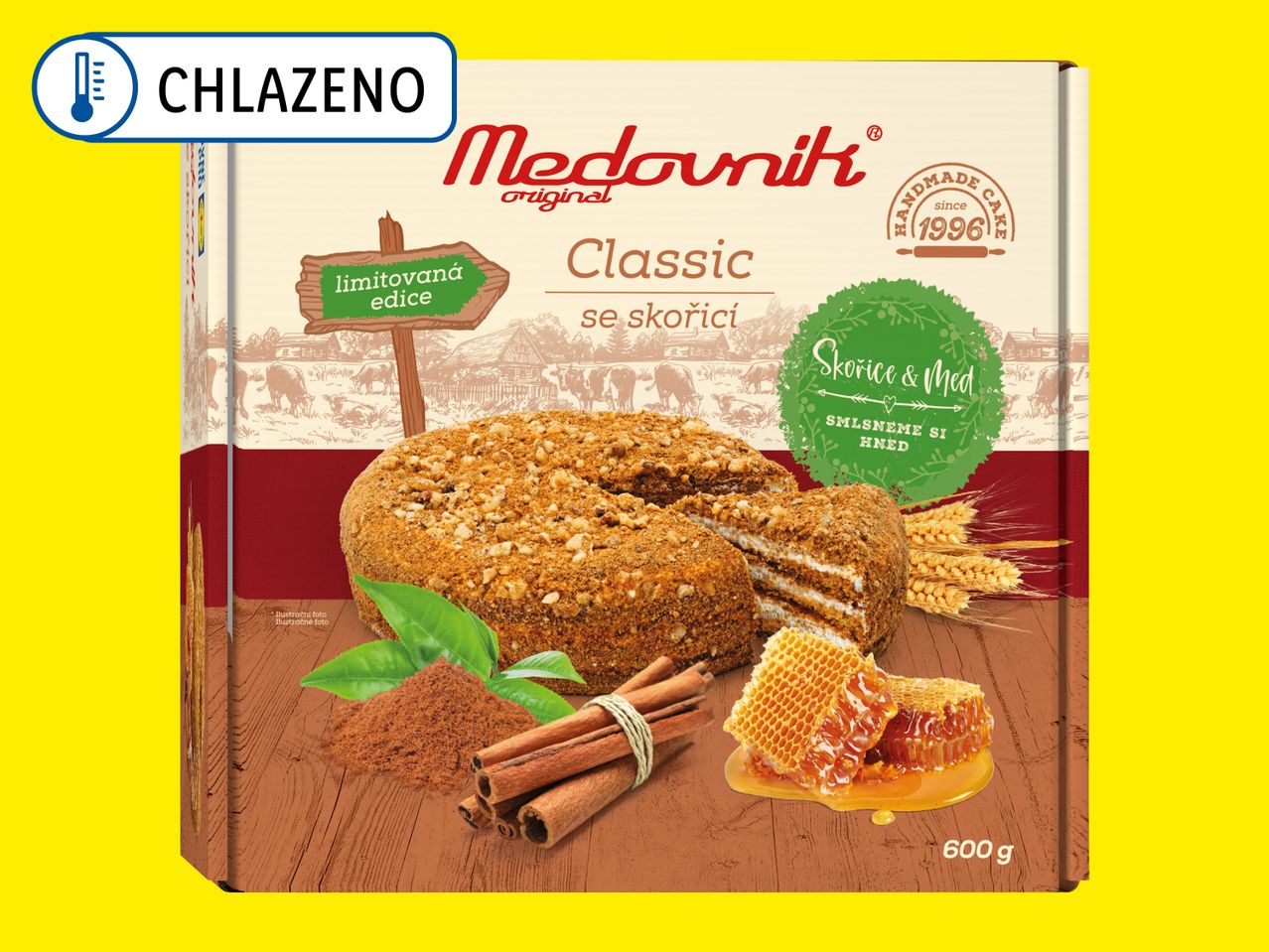 Medovník Classic - medový dort s skořicí a medem.