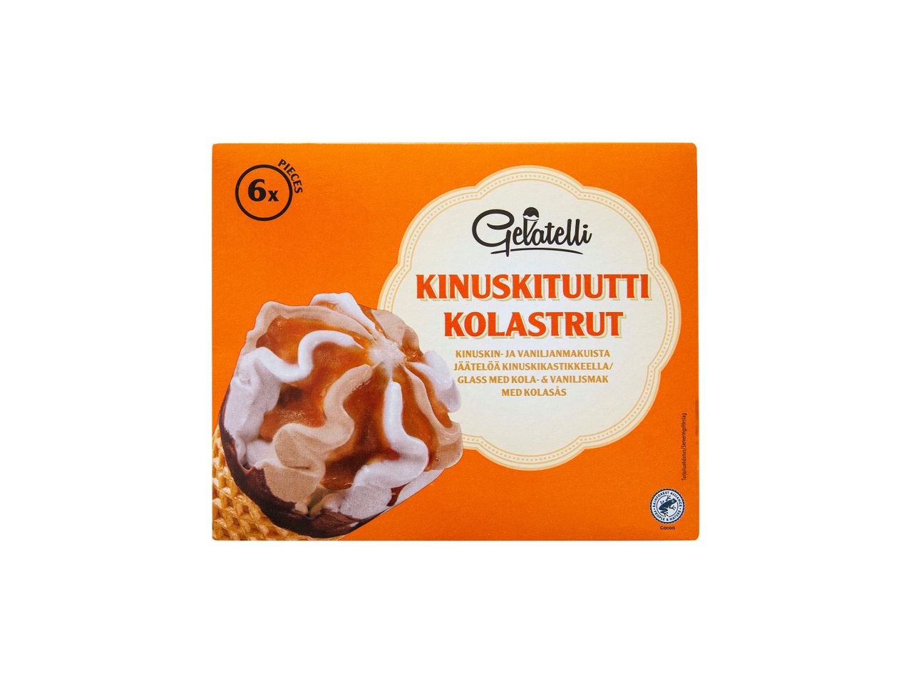 Kinuskikiutis jäätelöpakkaus, Valio.