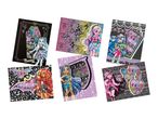 Six Monster High themed notebooks featuring various characters and spooky designs.