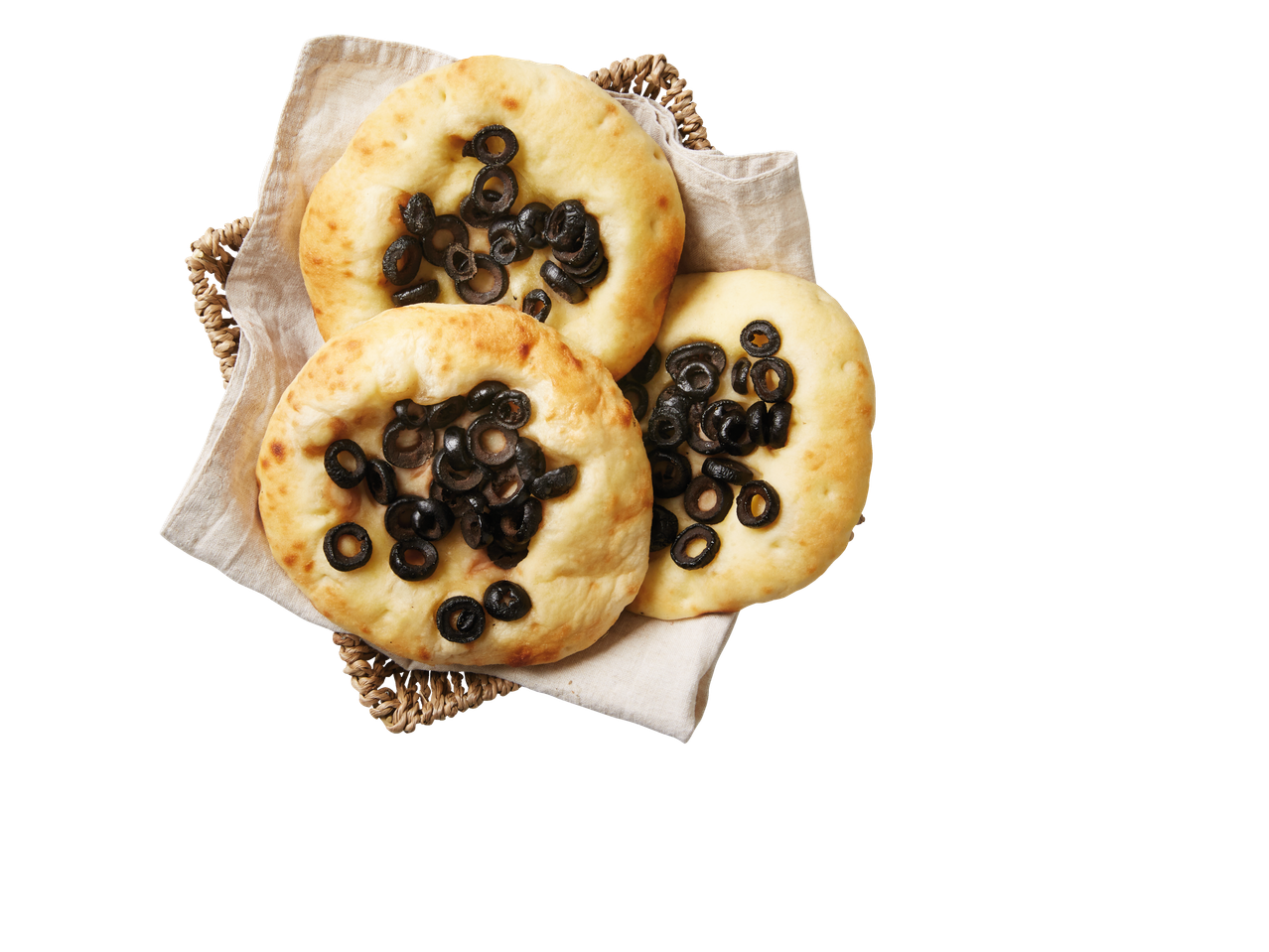 Oliivi focaccia korvis.