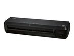 Tronic laminator in black with power and ready indicator lights and an on/off switch.