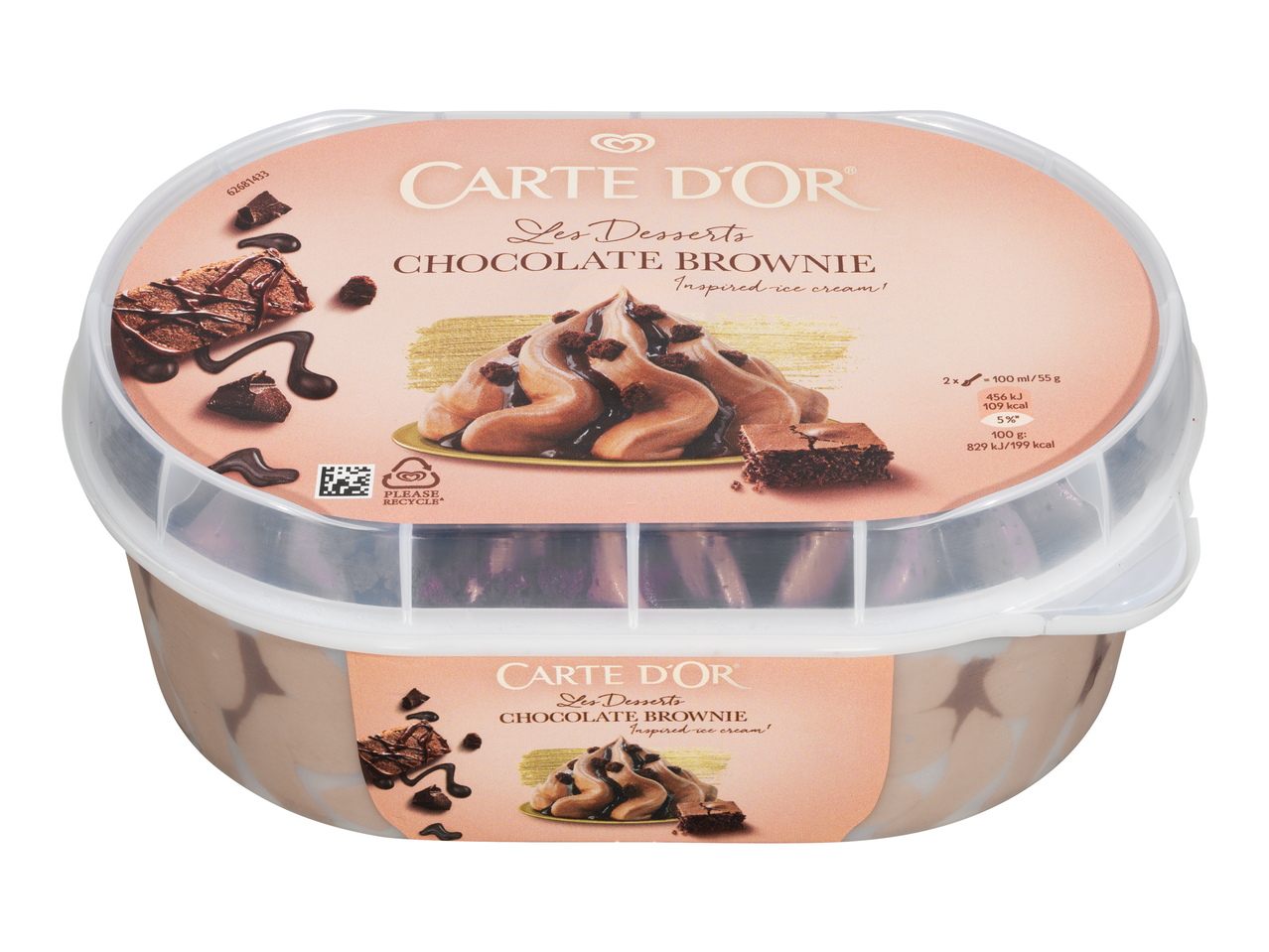 Carte D'Or Les Desserts csokoládés brownie fagylalt.