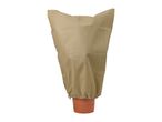 Beige winter protection cover for potted plants