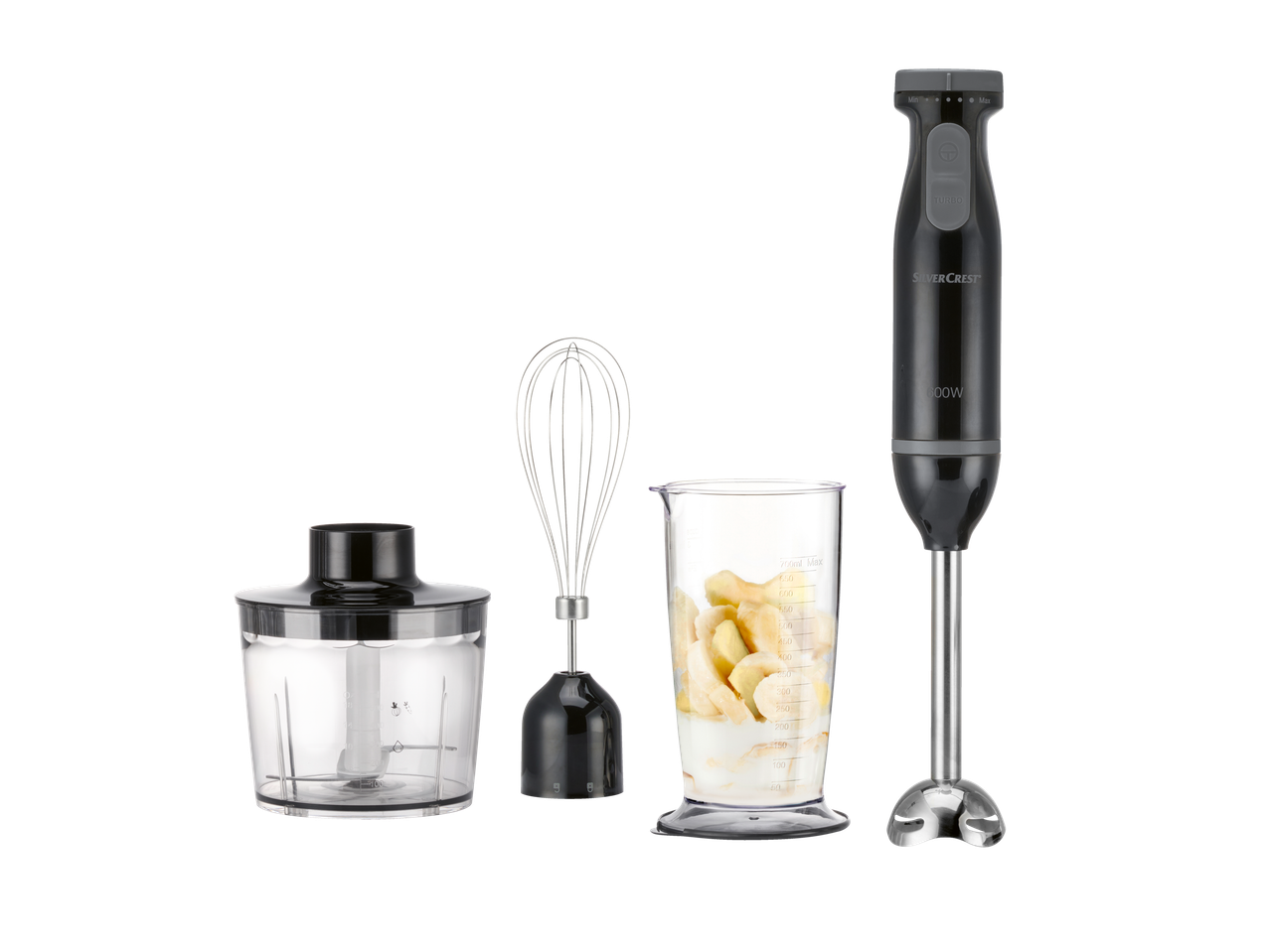 SILVERCREST® KITCHEN TOOLS Blender ręczny 600 W z zestawem akcesoriów