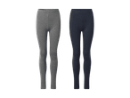 To par leggings: et gråt og et mørkeblåt.