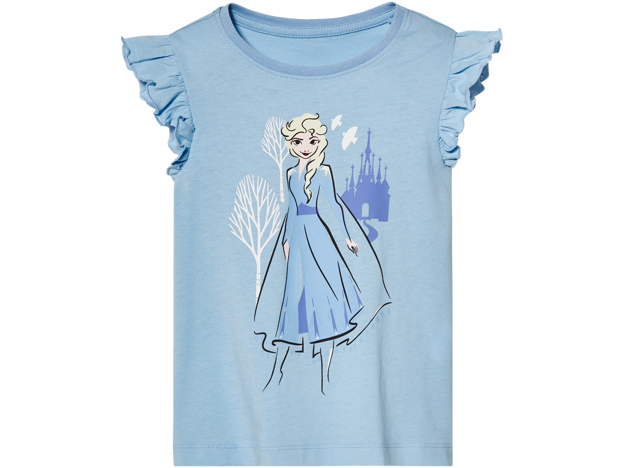 Ruffled Frozen Elsa themed shirt.