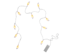 LIVARNO home 10 LED Halloween ghost string lights with battery pack.