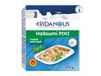 Eridanous Halloumi PDO coated with basil, 225g, with a chilled icon.