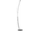 Modern LED-golvlampa med böjd bas.