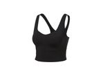 Black cropped sports bra