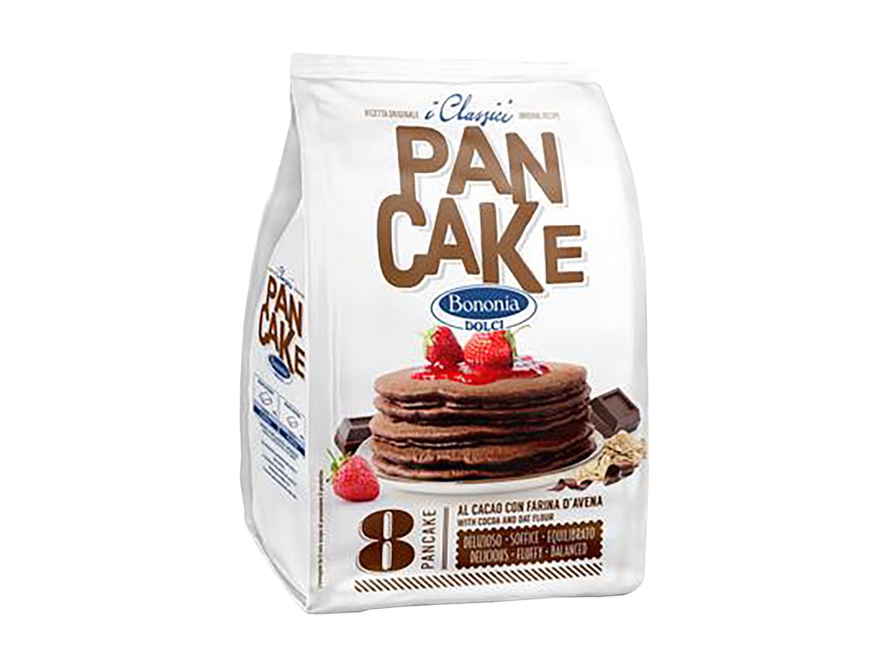 Sacchetto di preparato per pancake al cacao Bononia Dolci.