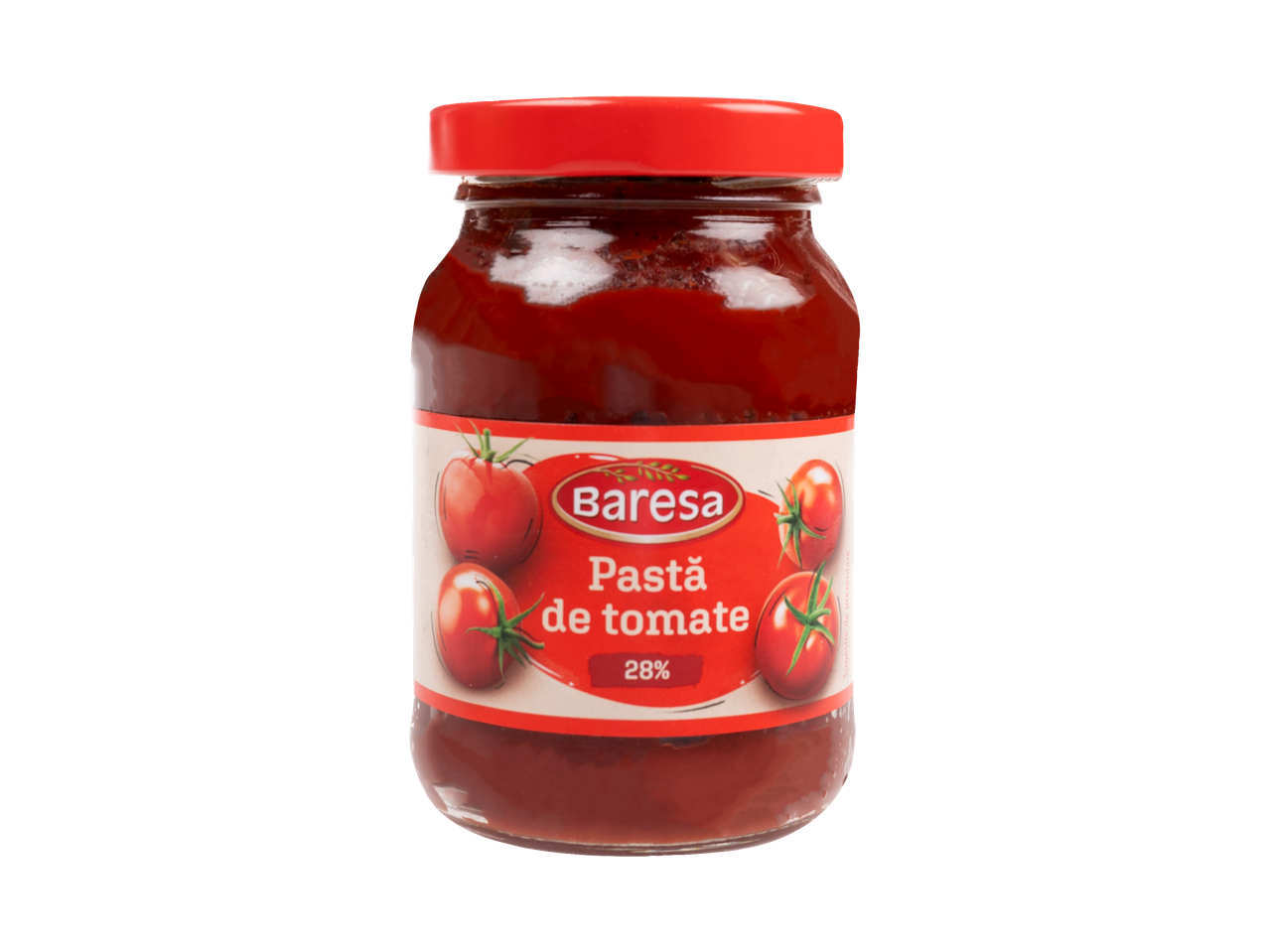 Pastă de tomate Baresa în borcan.