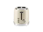 SILVERCREST® cream toaster with two slots and chrome buttons.