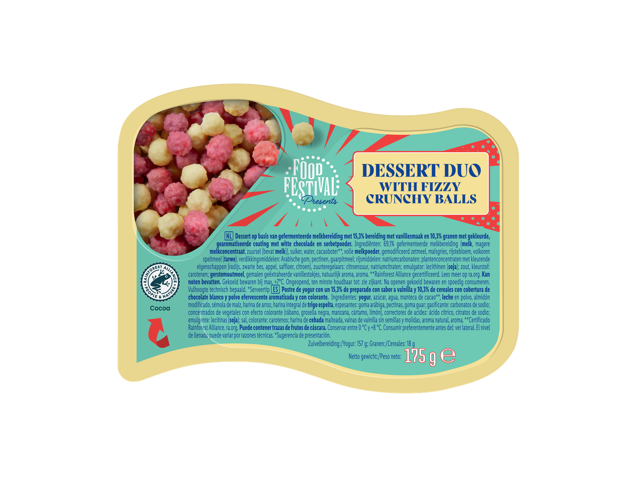 FOOD FESTIVAL Dessert Duo met bruisende knapperige balletjes, 175g