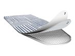 Diagram showing the multi-layer construction of an ironing board cover with layers 1 and 2.