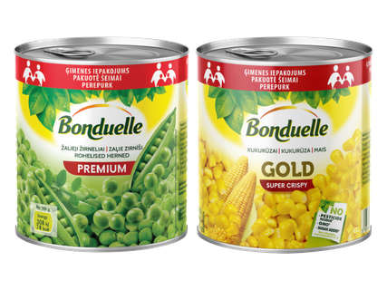 Bonduelle Zaļie zirnīši vai saldā kukurūza