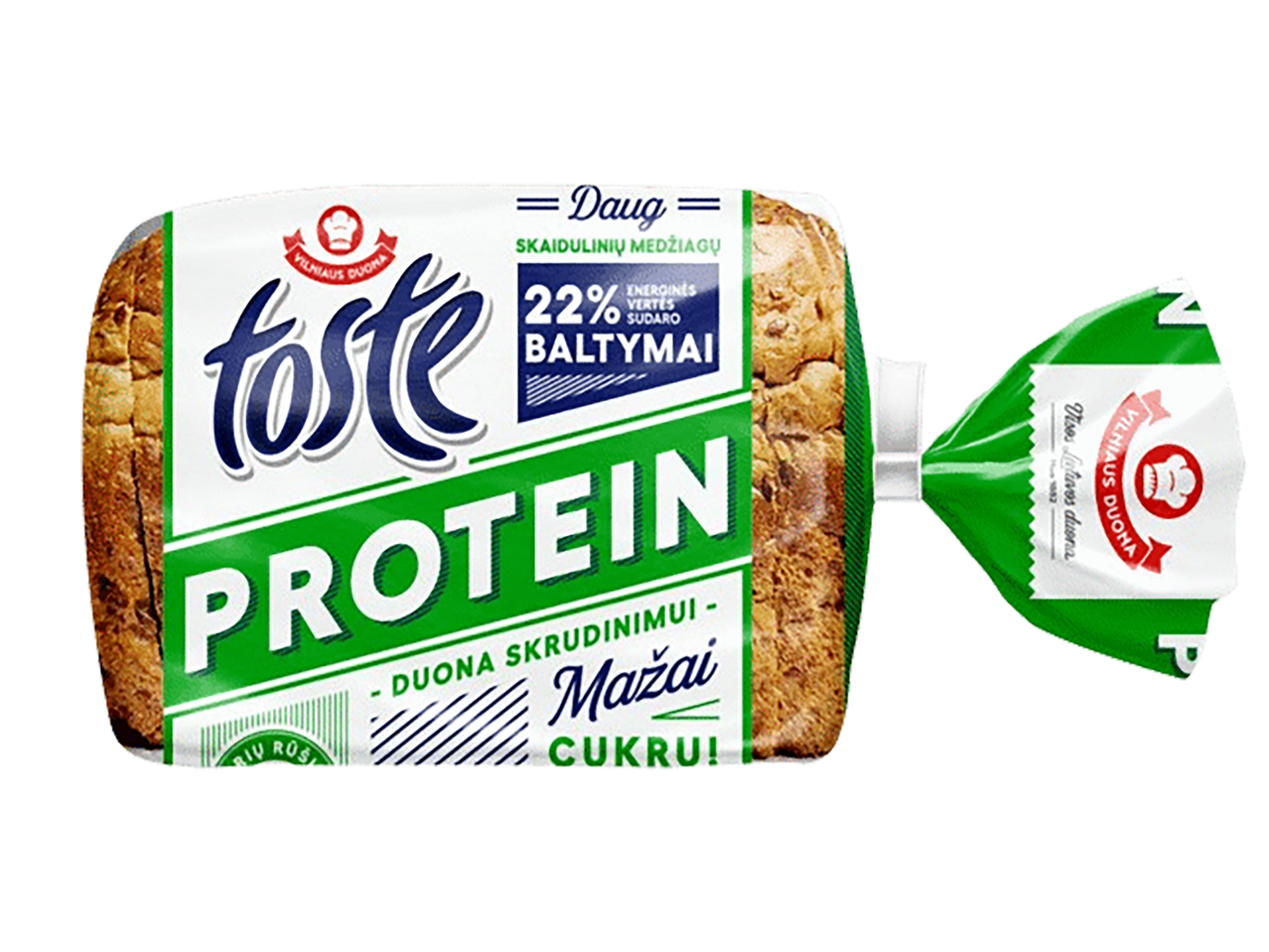 Toste Protein duona skrudinimui, su 22% baltymų ir mažai cukraus