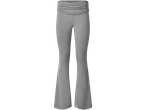 esmara® Ladies' Leggings in light grey with a wide, ruched waistband and flared legs.
