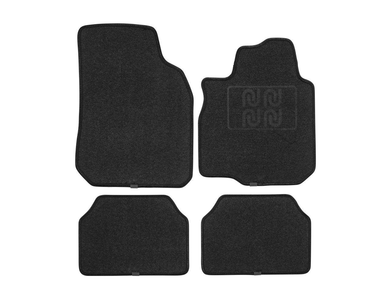 ULTIMATE SPEED® Car Mat Set, 4-piece, dark grey with textured logo