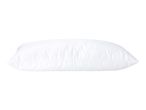 White quilted pillow with a subtle pattern, isolated on a white background.