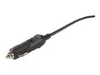 Car cigarette lighter plug with a red indicator light and black cable