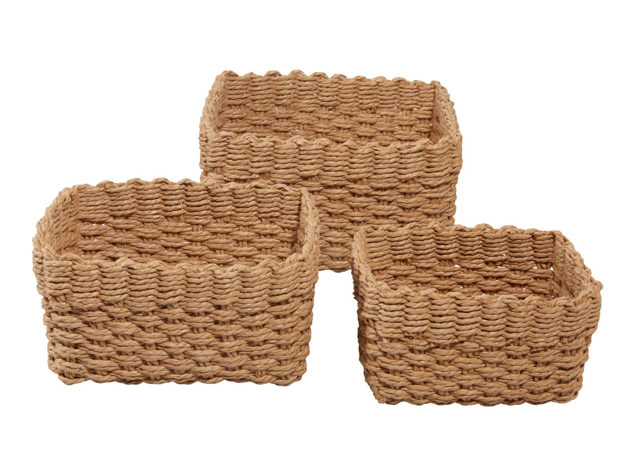 Go to full screen view: Livarno Home Storage Baskets - Set of 3 - Rectangular - Image 2