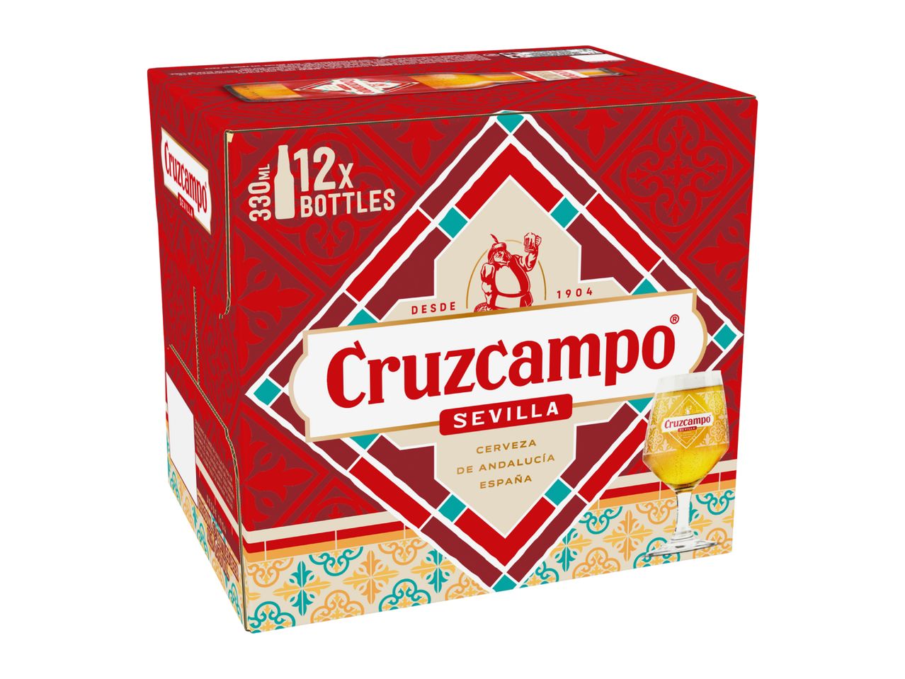Cruzcampo Sevilla Lager Beer Bottle 12x330ml