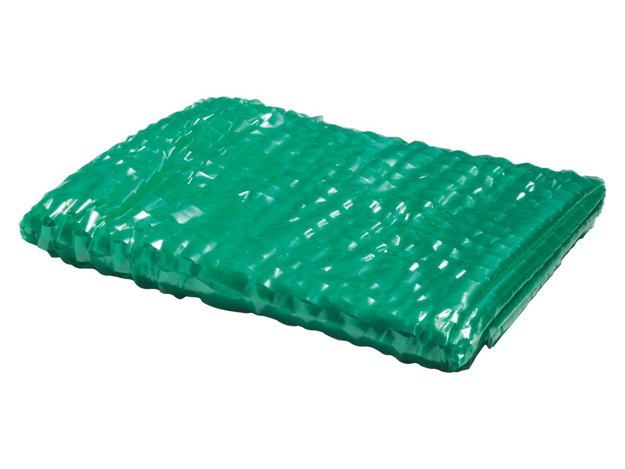 Telo di copertura per piscina verde piegato