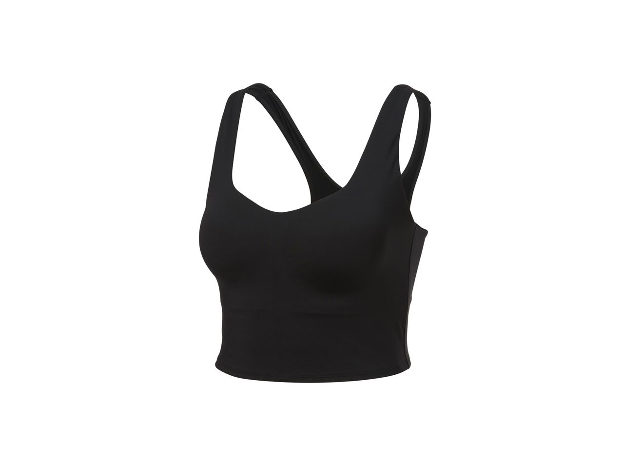 Top nero sportivo a fascia.