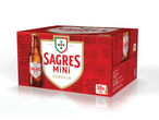 30 mini garrafas de cerveja Sagres.