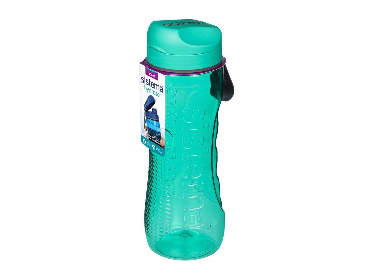 Sistema Hydrate water bottle with handle.