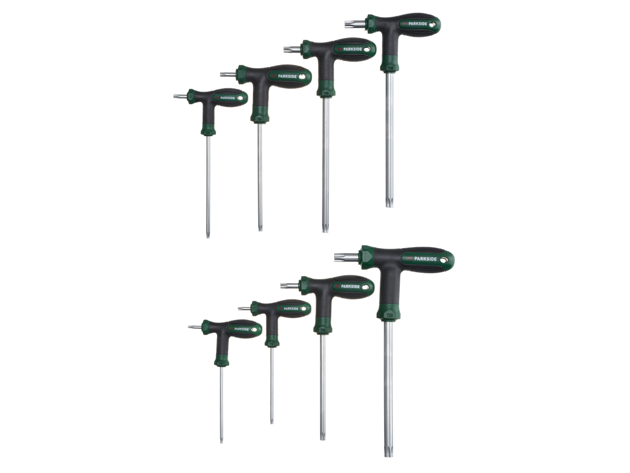 Set de chei Torx Parkside cu mâner în T, de la T10 la T50