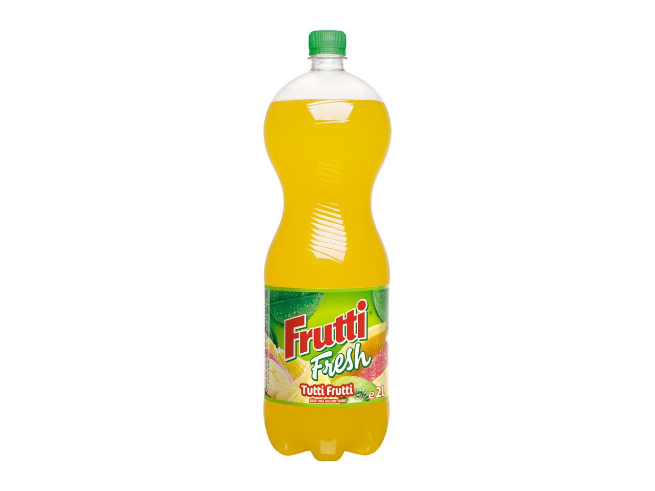 Sticlă de 2L de suc Fruti Fresh Tutti Frutti.