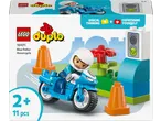 Mėlynas policijos motociklas su figūrėle, kelio kūgiais ir šviesoforu, skirtas 2+ metų vaikams.