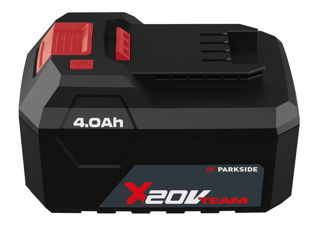 Parkside X 20V Team 4.0Ah akumuliatorius, juodas ir raudonas