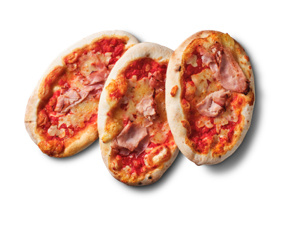 Mini pica su mocarela ir kumpiu