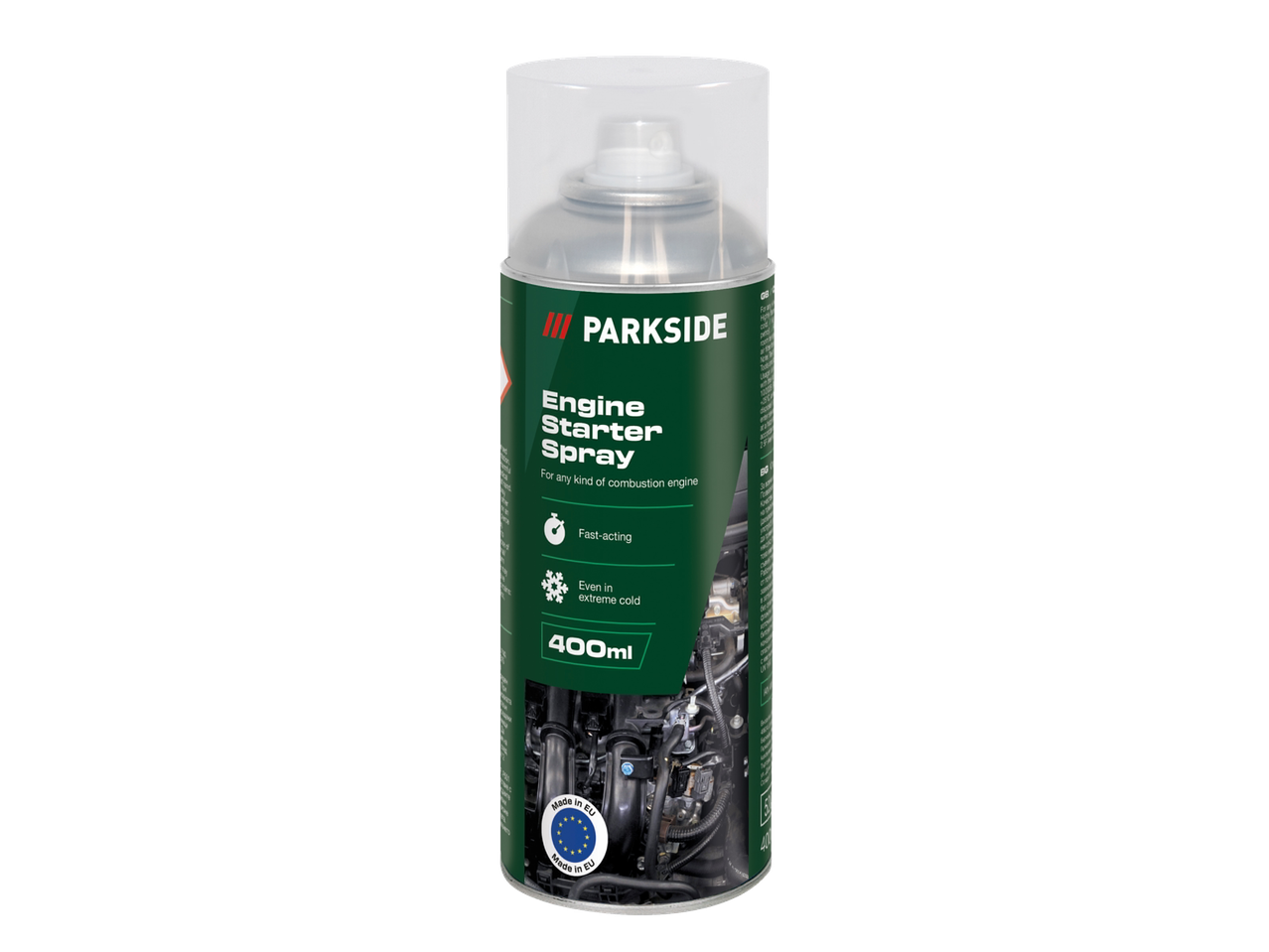Parkside® variklio paleidimo purškiklis, 400 ml, skirtas vidaus degimo varikliams, veikia ir esant šalčiui.