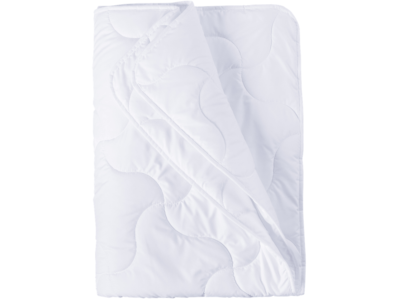 White quilted duvet.