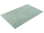 Light green rectangular bath mat with a textured, bobble surface