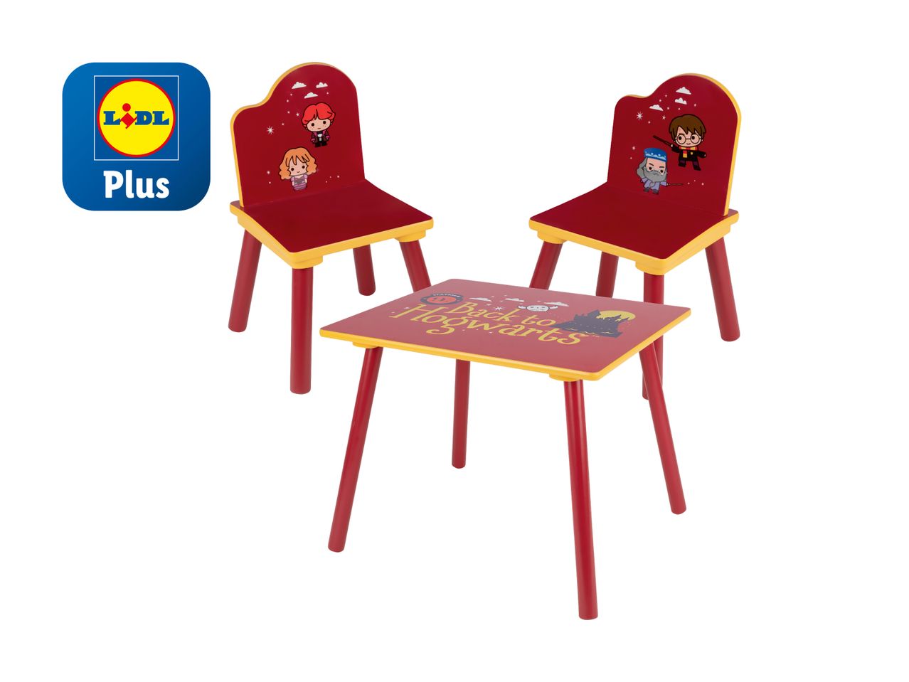 Harry Potter Kindertisch und -stühle, erhältlich bei Lidl Plus.