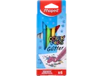 Maped Color'Peps Glitter set flomastera sa 6 olovaka i crtežom jednoroga.