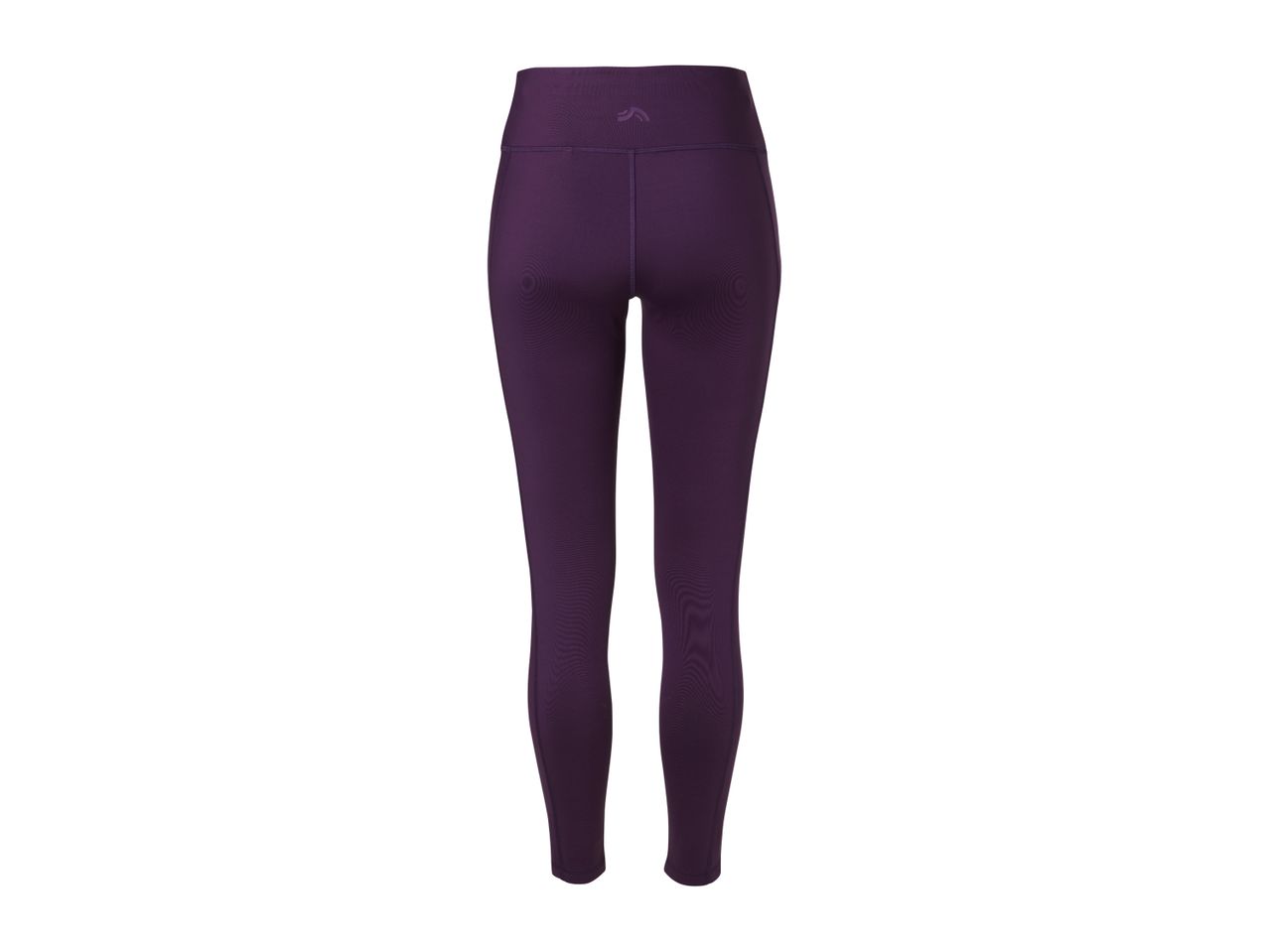 Women's purple sports leggings, back view
