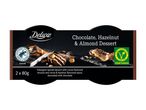 Chocolate, Hazelnut & Almond Dessert with cocoa mousse and sauce, 2 x 80g, Vegetarian
