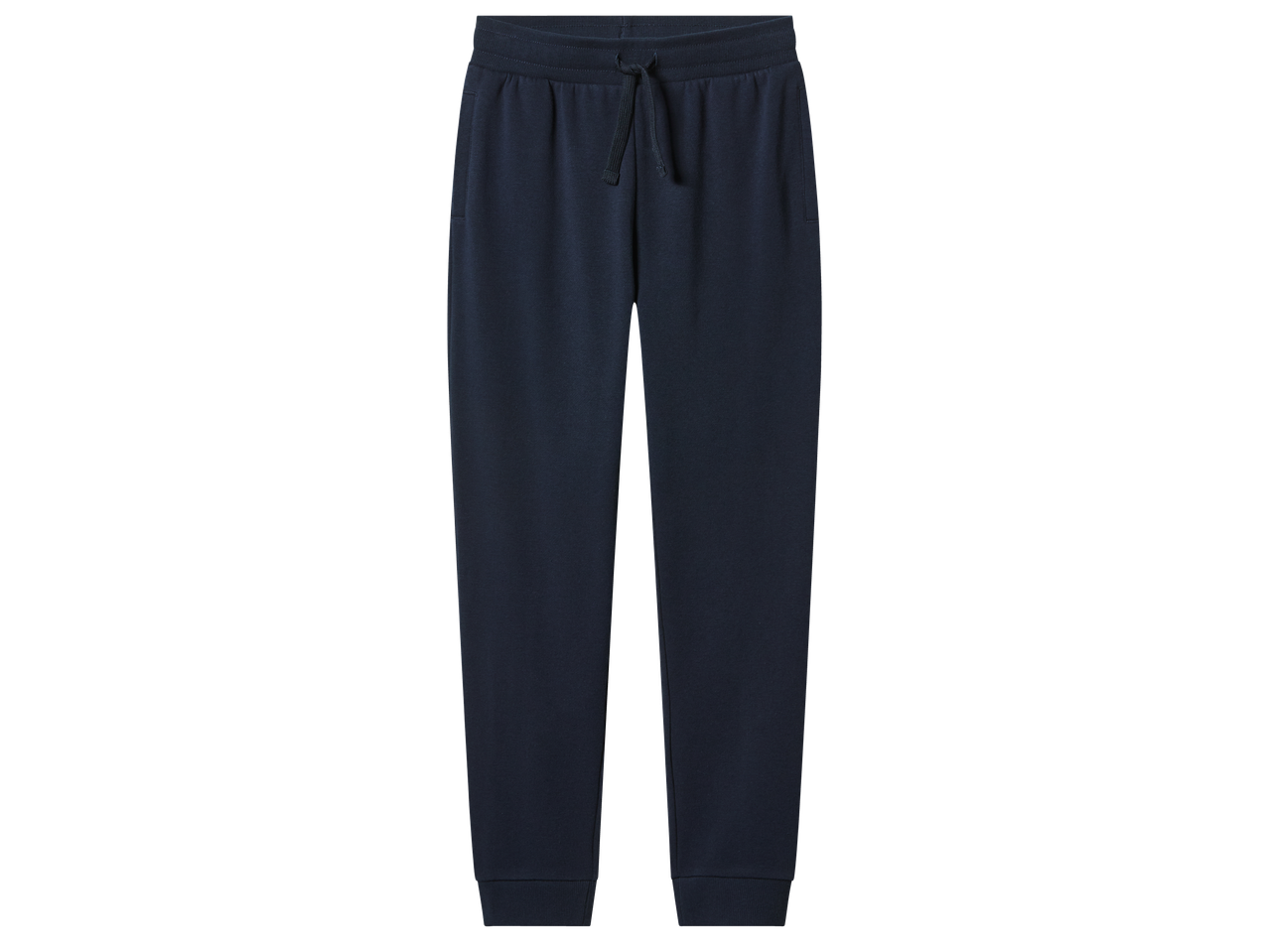 Тъмносини спортни панталони с връзки на талията.