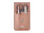 Cien Beauty manicure set with tweezers, scissors, and nail file in a pink case.