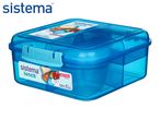 Blue Sistema Lunch box with compartments.