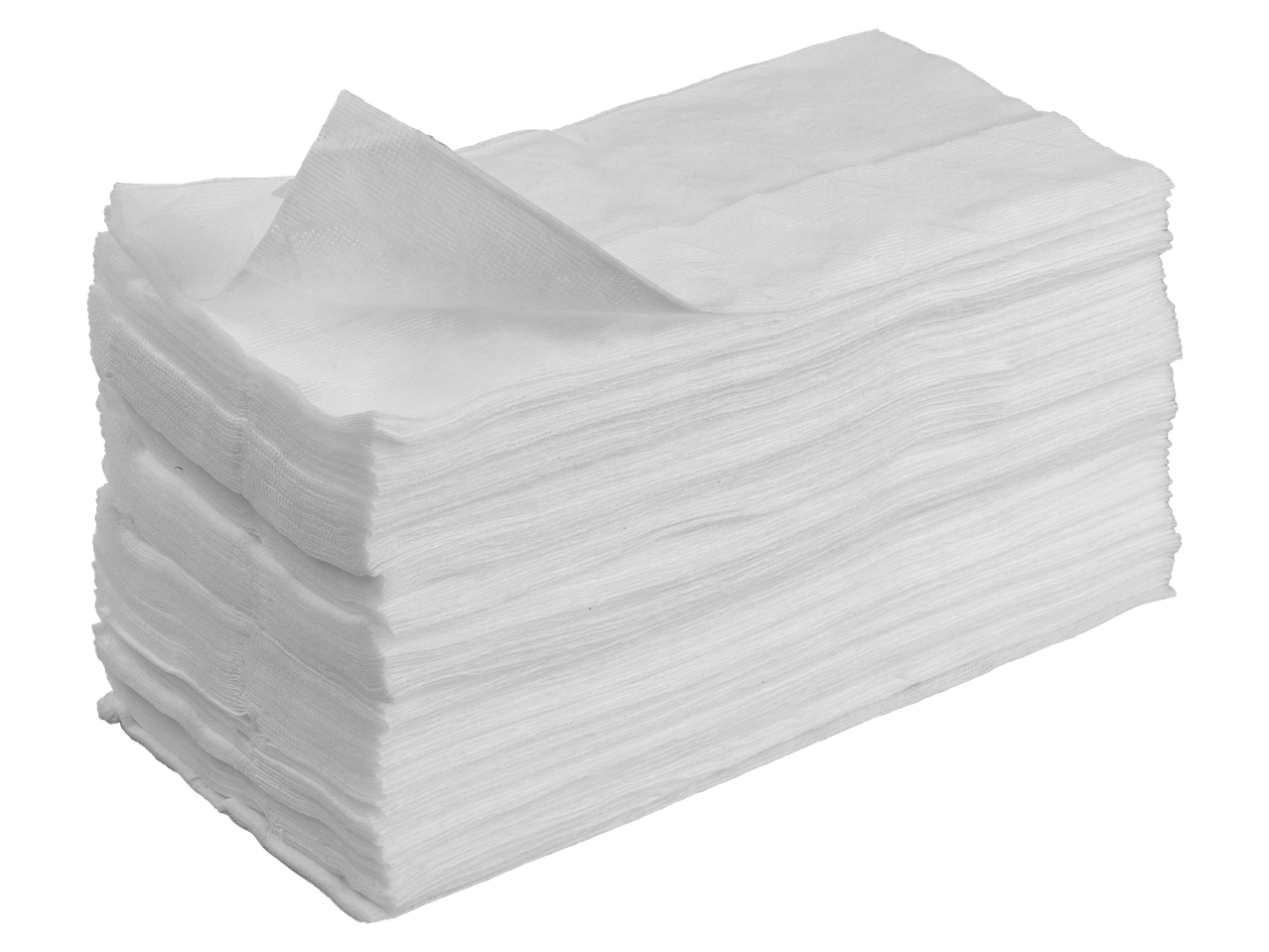 Krūva baltų popierinių servetėlių.