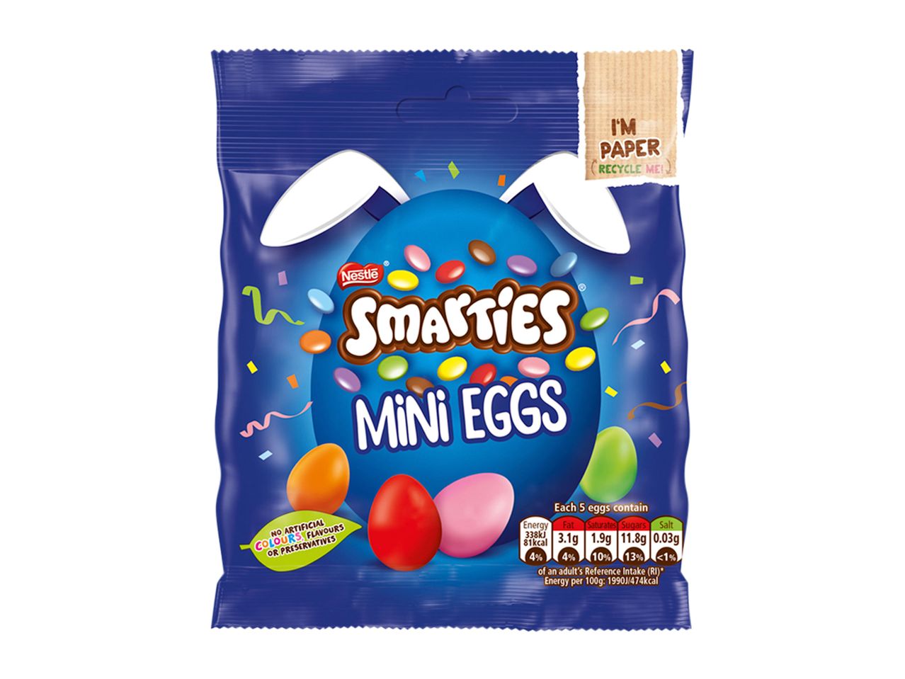 Go to full screen view: Smarties Mini Eggs Pouch - Image 1