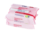 Lenços demaquilantes Cien Sensitive para pele seca e sensível.