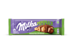 Melkchocoladereep met hele hazelnoten, 250 g.